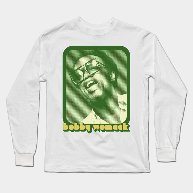 Bobby Womack /// Retro Style Fan Art Design Long Sleeve T-Shirt by DankFutura